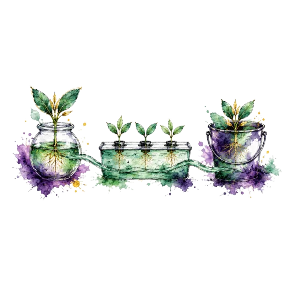 Three hydroponic growing systems