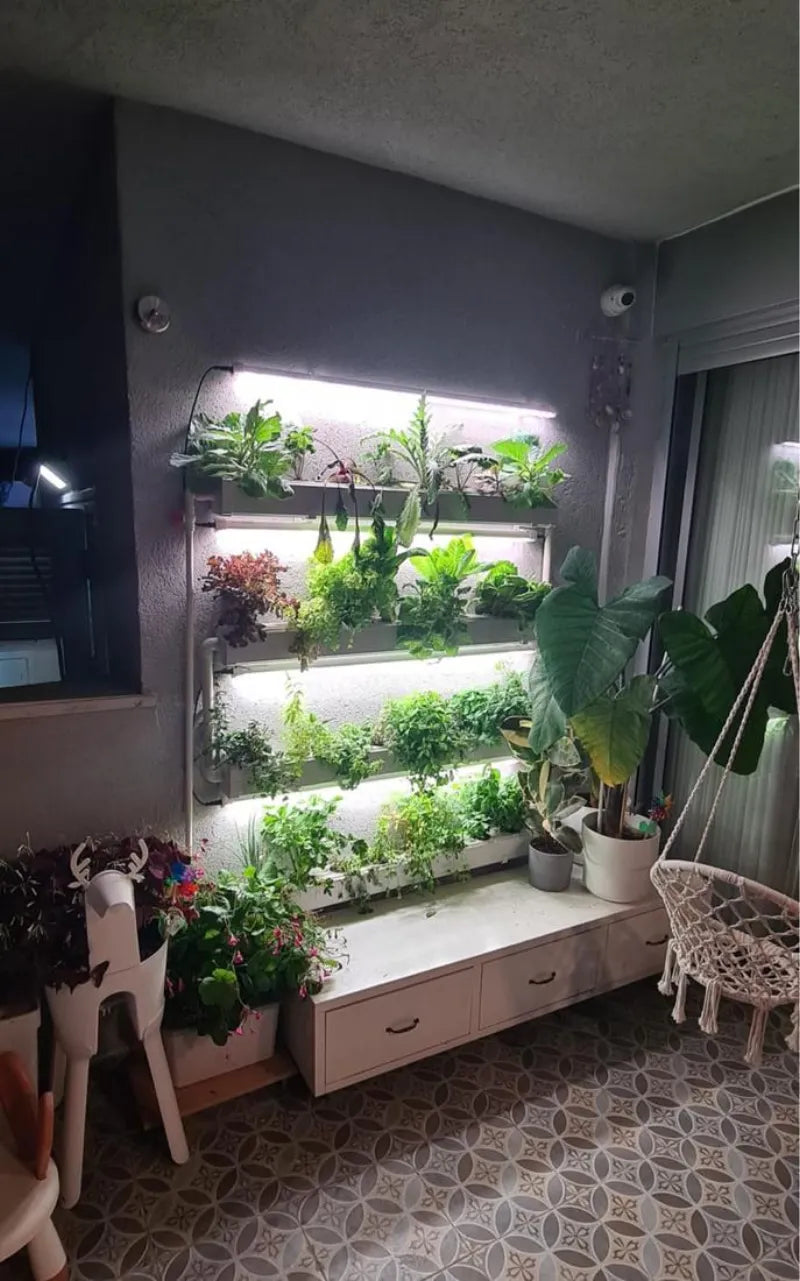 A NatureTech customer's plants growing at home